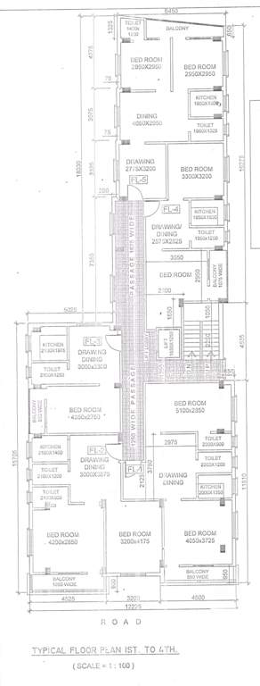  flora a and b Block A Cluster Plan From 1st to 4th Floor