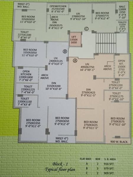  fiesta-tower Block A Cluster Plan For Typical Floor