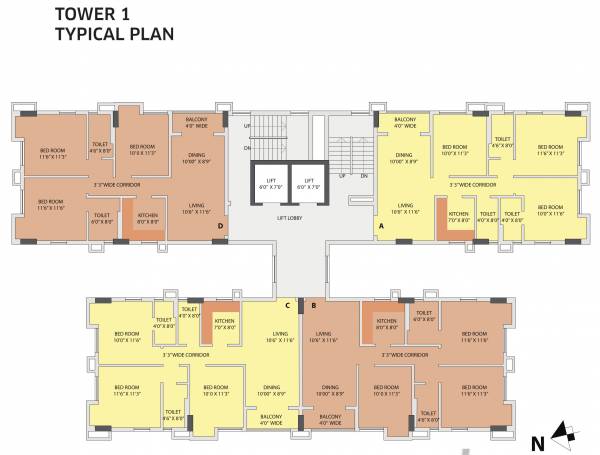 Tower 1 Cluster Plan for typical Floor solus Tower 1 Cluster Plan for typical Floor