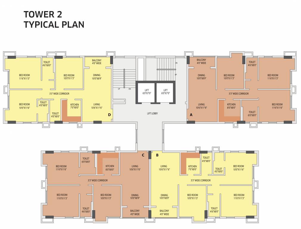 solus Tower 2 Cluster Plan for typical Floor