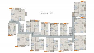  delight Block B Typcal Floor Cluster Plan