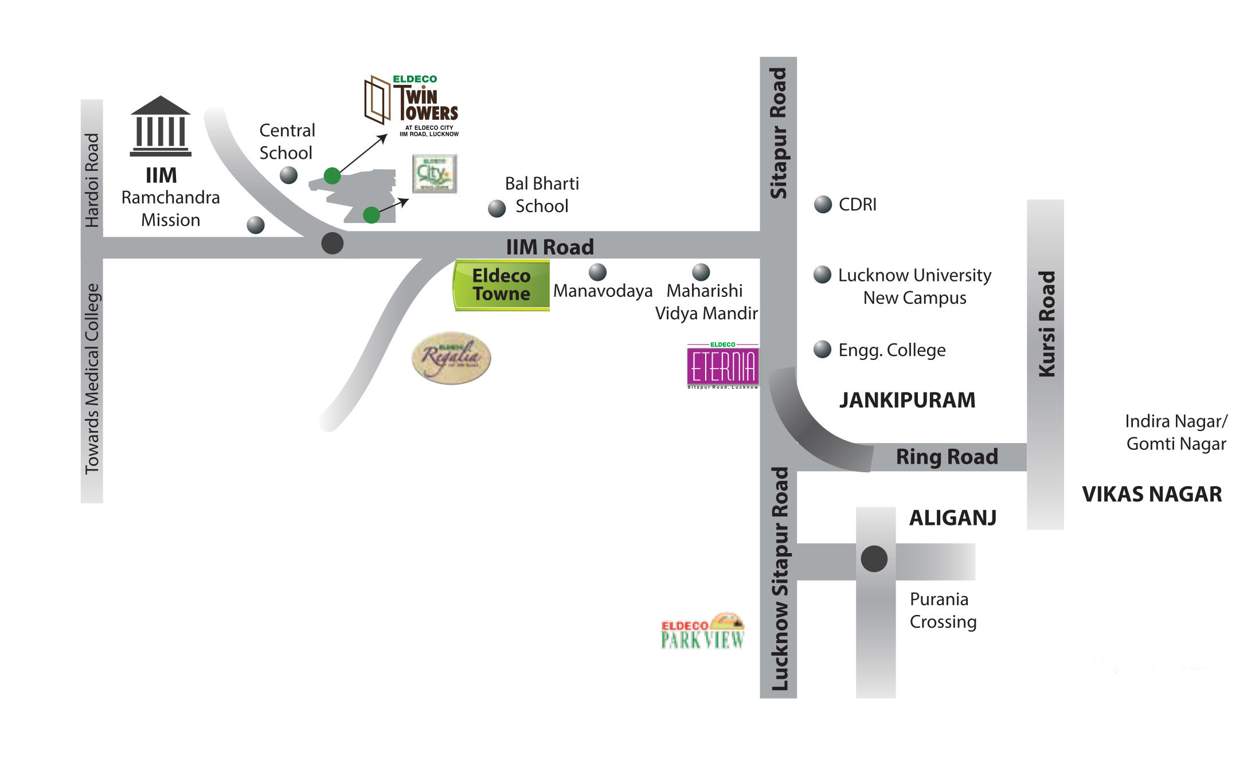  twin towers Location Plan