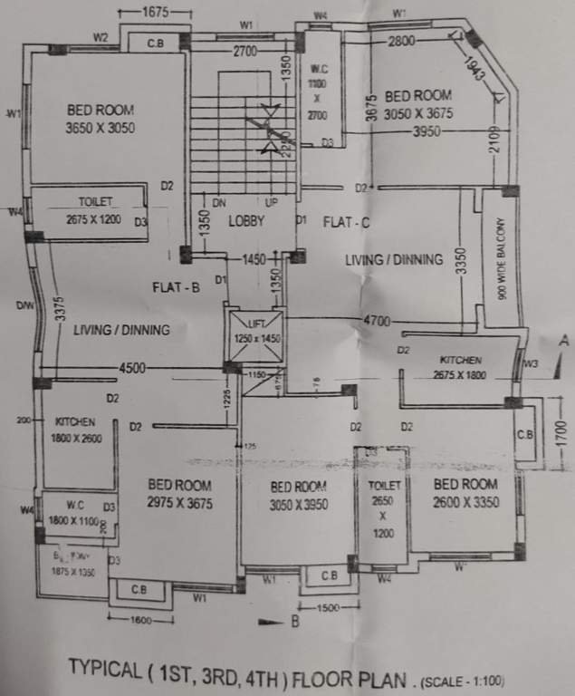  gukul apartment Gukul Apartment Cluster Plan from 1st, 3rd And 4th Floor