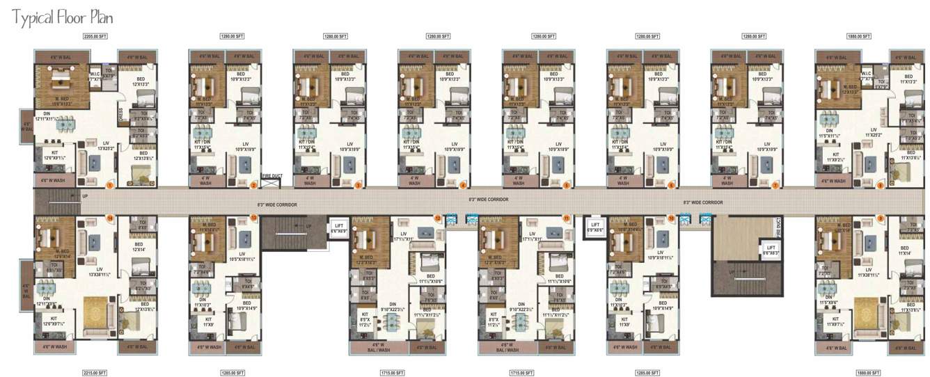  titania Prime Titania Cluster Plan from 1st to 9th Floor