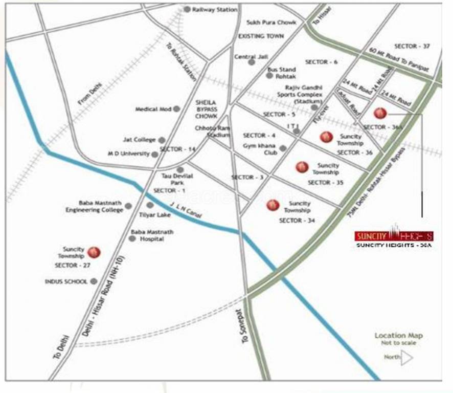  suncity heights Location Plan