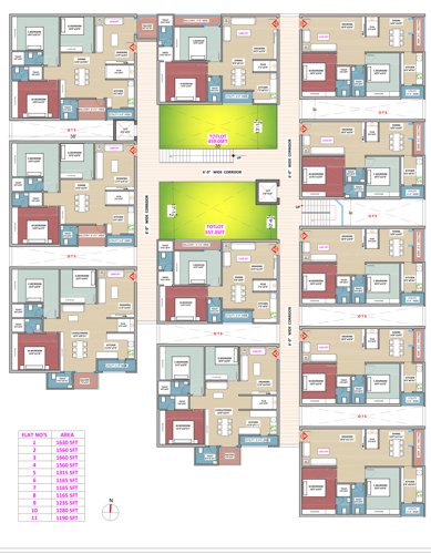  heights-4 Akshita Heights 4 Cluster Plan