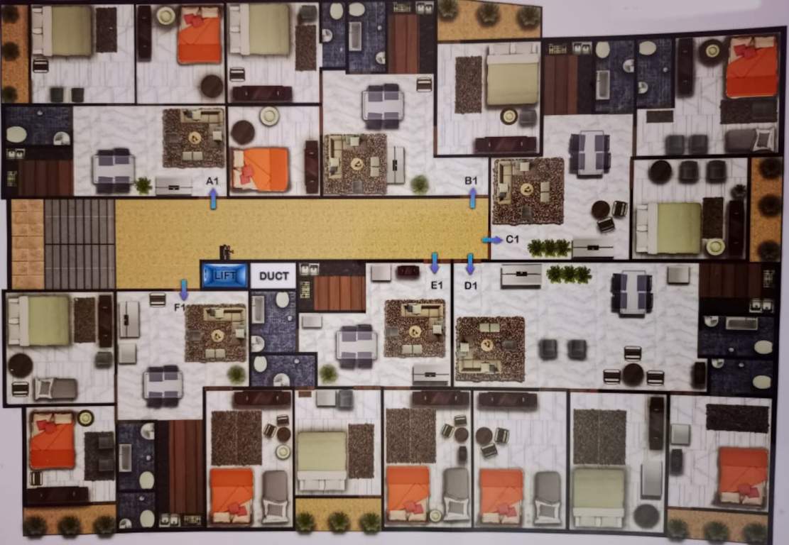  siddhaye apartment Siddhaye Apartment Cluster Plan For 1st Floor