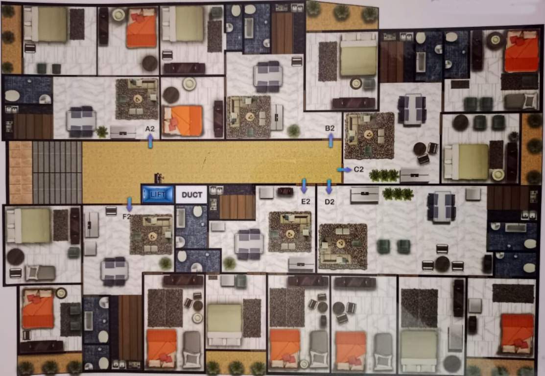  siddhaye apartment Siddhaye Apartment Cluster Plan For 2nd Floor