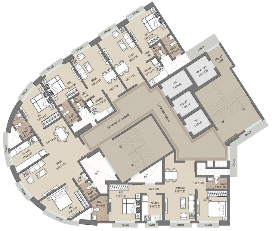  greenstone heritage Tower A Cluster Plan