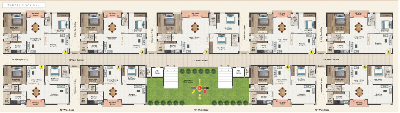  sai s suvidha Sai S Suvidha Cluster Plan For Typical Floor