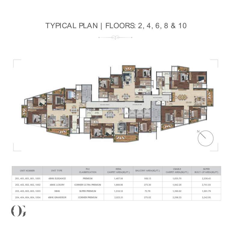  purva orient grand Purva Orient Grand Cluster Plan from 2nd to 10th Floor
