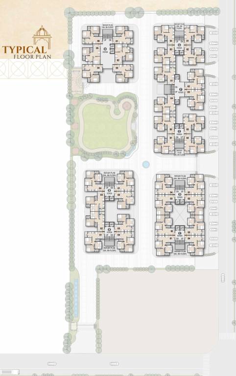  murlidhar sky Block A B C D E F G And H Cluster Plan For Typical Floor