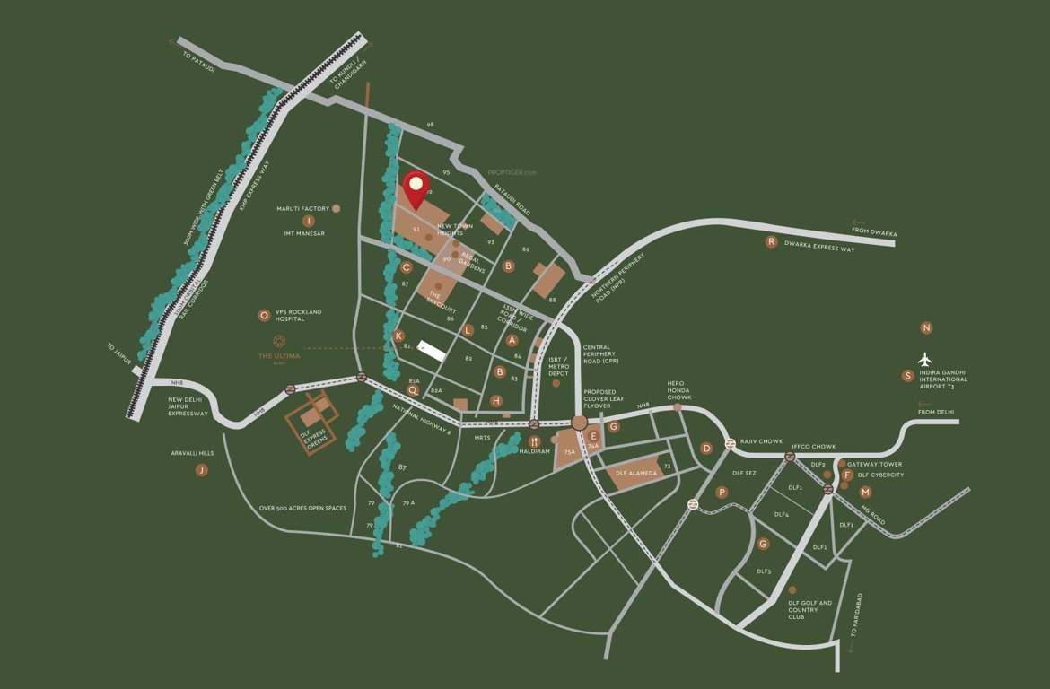  independent floors at dlf gardencity sector 91 92 Location Plan