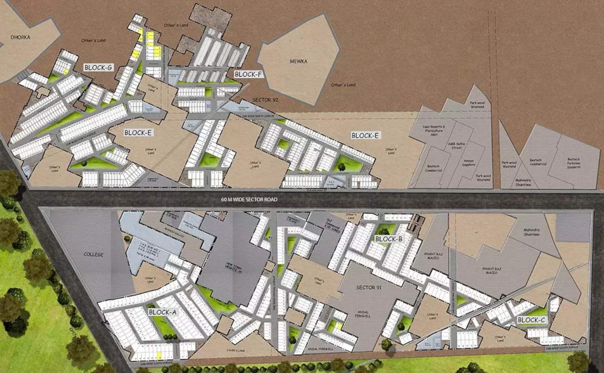  independent floors at dlf gardencity sector 91 92 Master Plan