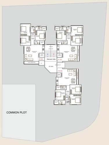  shreeji-sharnam Shreeji Sharnam Cluster Plan from 1st to 14th Floor