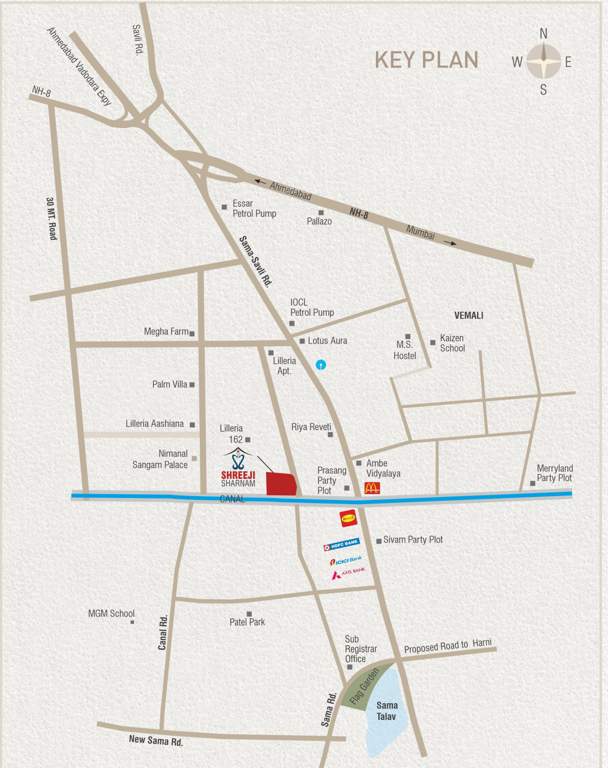 shreeji sharnam Location Plan