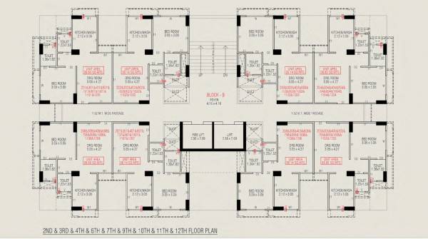 hr-evernest B Cluster Plan from 2nd to 12th Floor