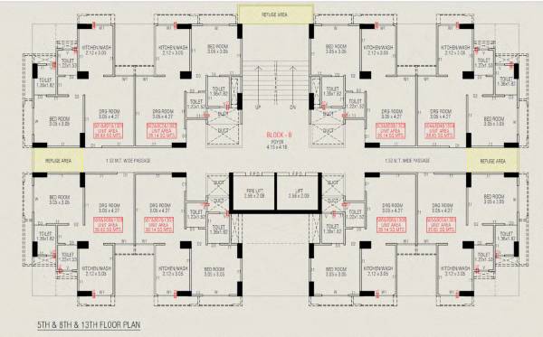  hr-evernest B Cluster Plan from 5th to 13th Floor
