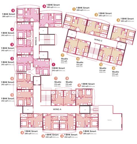  neopark-ashoka-wing-b Neopark Ashoka Wing B Cluster Plan For Typical