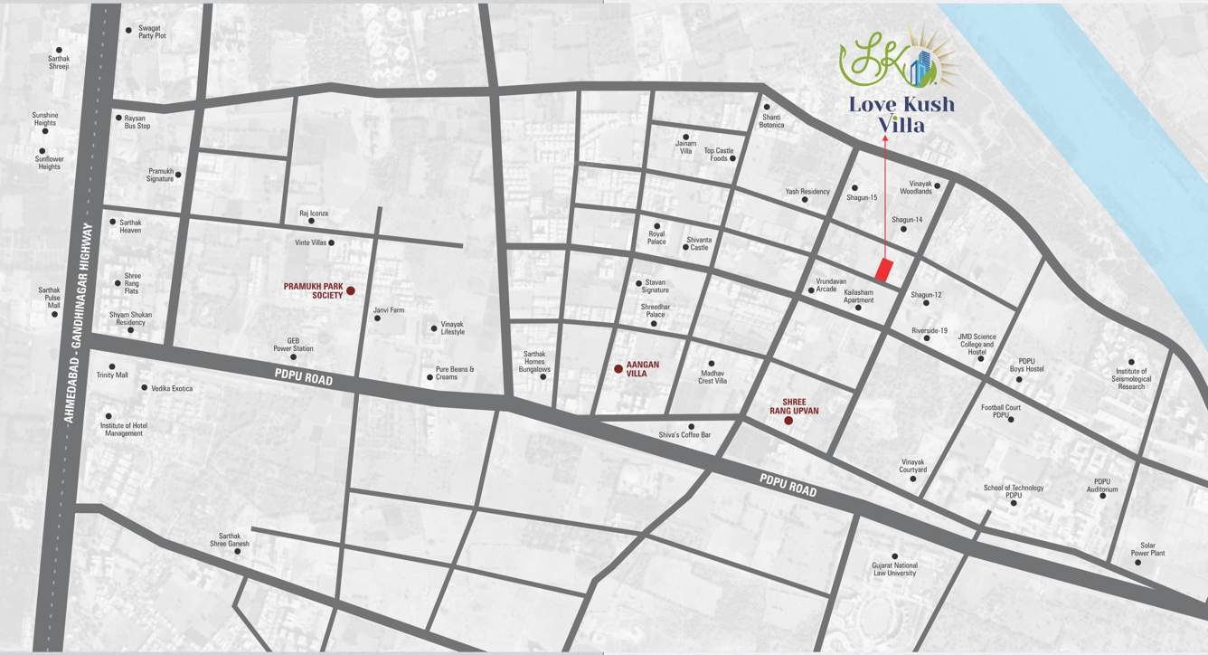  love kush villa Location Plan
