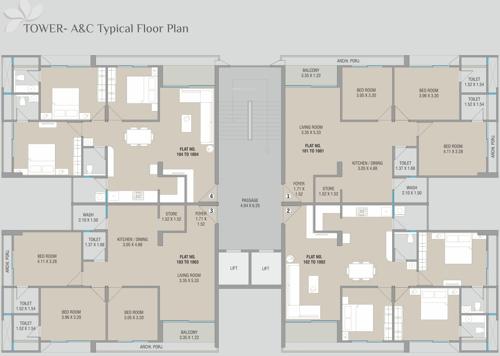  highlife Tower A And Tower C Cluster Plan from 1st to 10th Floor