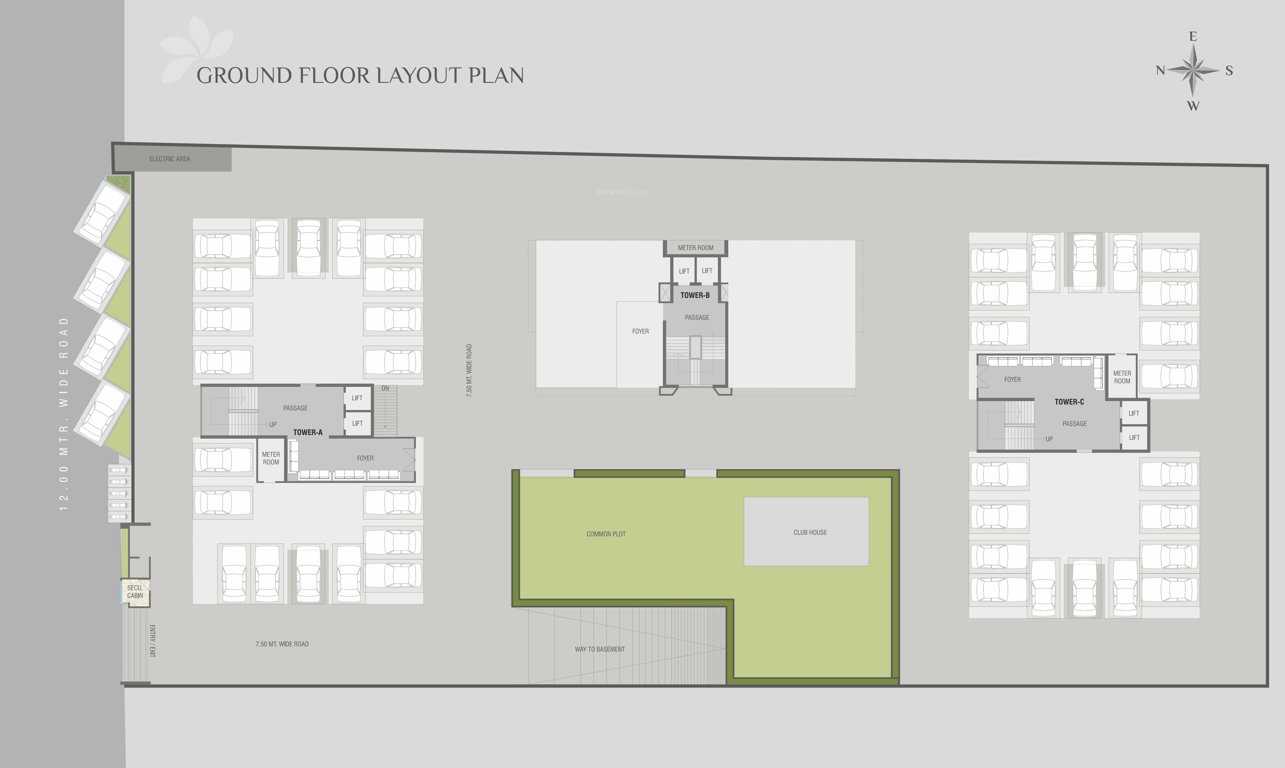 highlife Tower A, Tower B, Tower C Cluster Plan for ground Floor