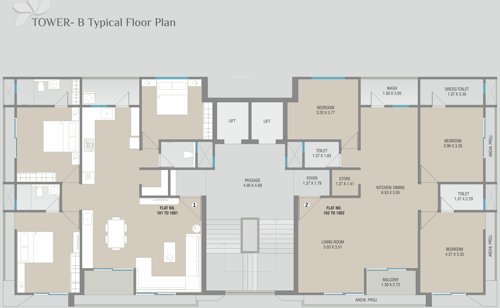  highlife Tower B Cluster Plan from 1st to 10th Floor