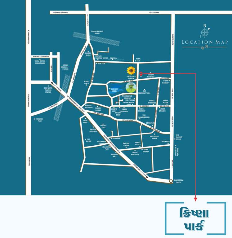  krishna park Location Plan