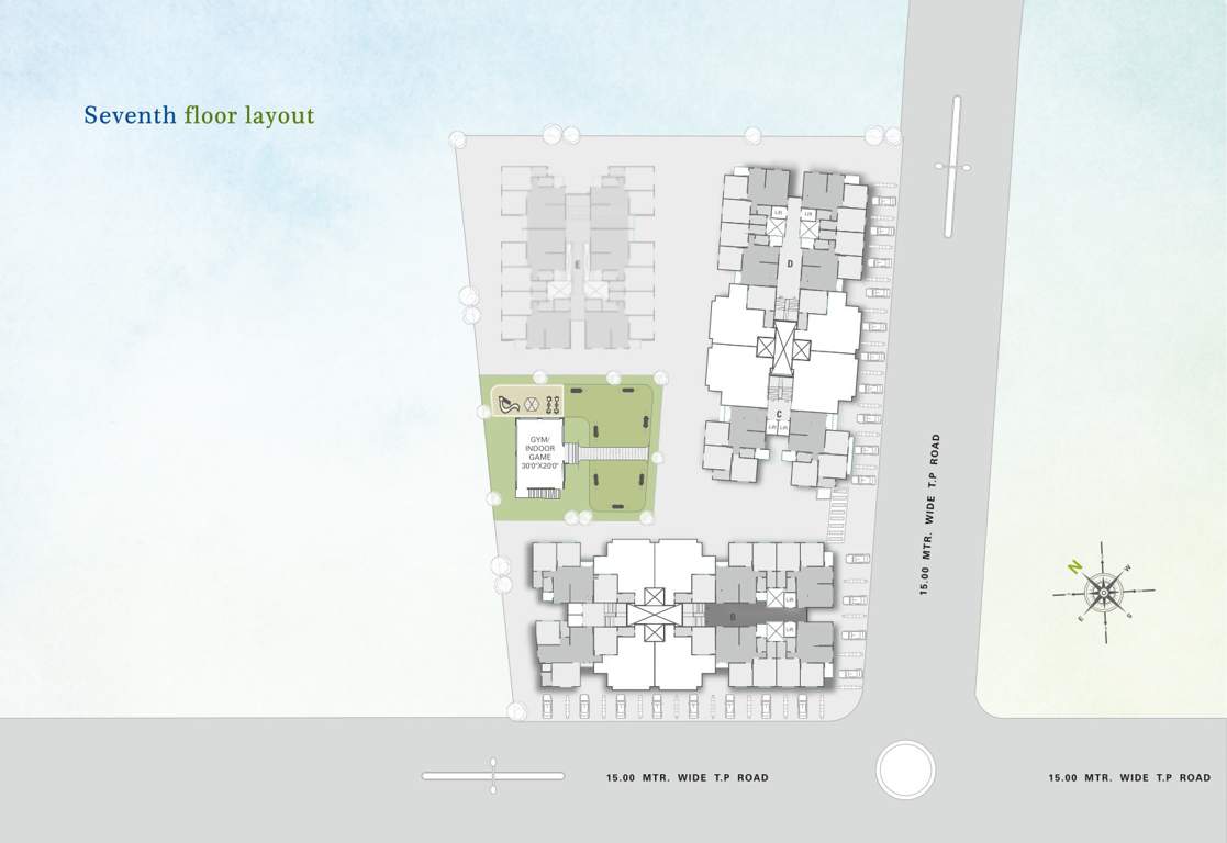  shree siddheshwar highdeck A To E 7th Floor Cluster Plan