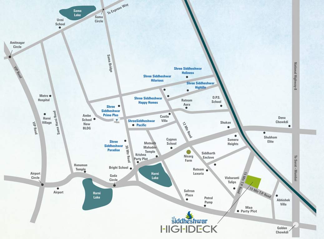  shree siddheshwar highdeck Location Plan