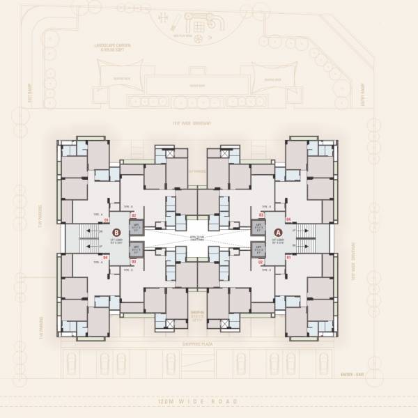  skywalk-suyash Block A and B Cluster Plan for 2nd, 4th, 6th & 8th Floor