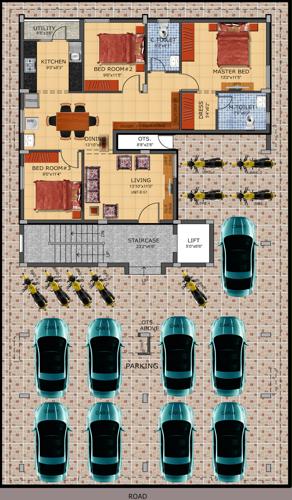  vishnu-castle Vishnu Castle Tower B Cluster Plan For Ground Floor