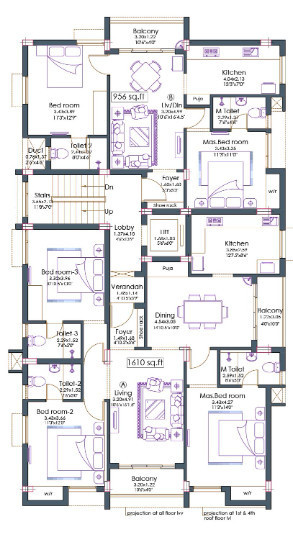  rythm Rythm Cluster Plan from 1st to 5th Floor