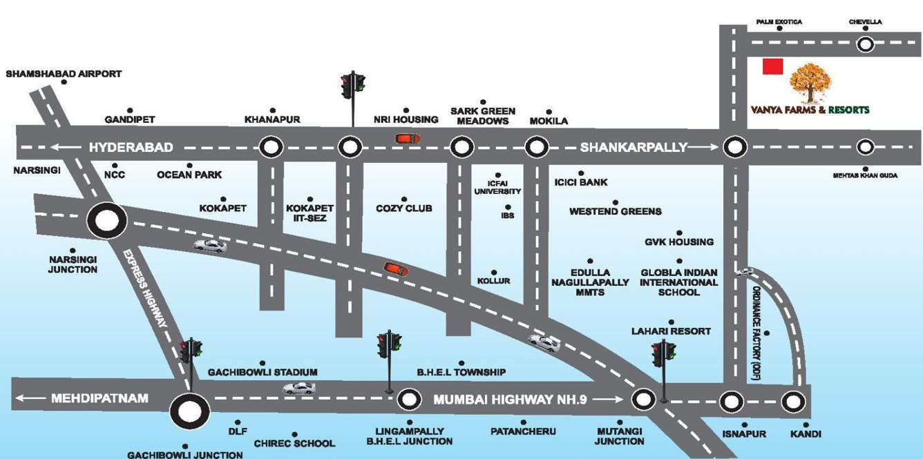  vanya farms and resorts Location Plan