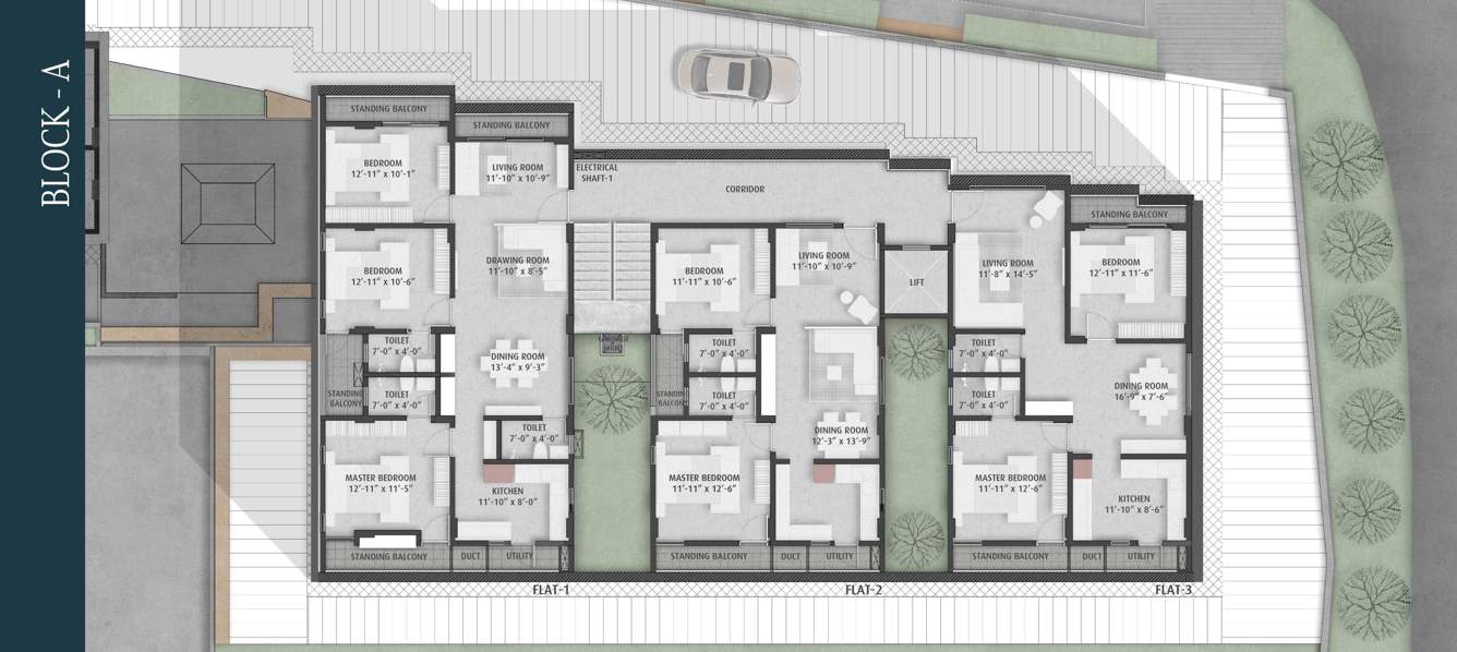  lake view Cluster Plan