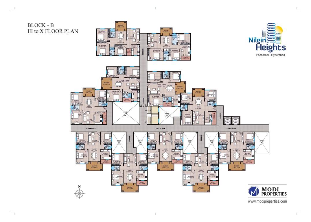  nilgiri heights Nilgiri Heights Cluster Plan from 3rd to 10th Floor