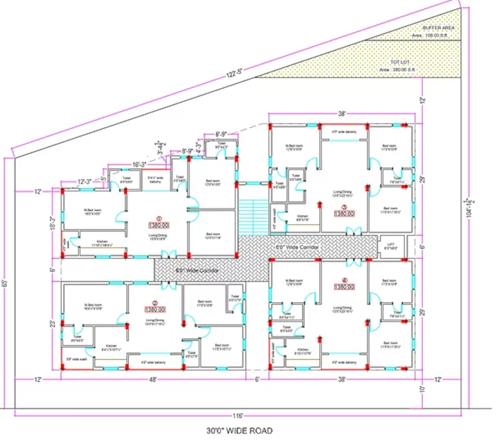  krishi Krishi Cluster Plan from 1st to 6th Floor