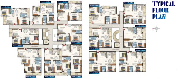  galaxy Block A And Block B Cluster Plan from ground to 4th Floor