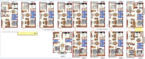  vidhatri Aadyas Vidhatri Cluster Plan from 1st to 5th Floor