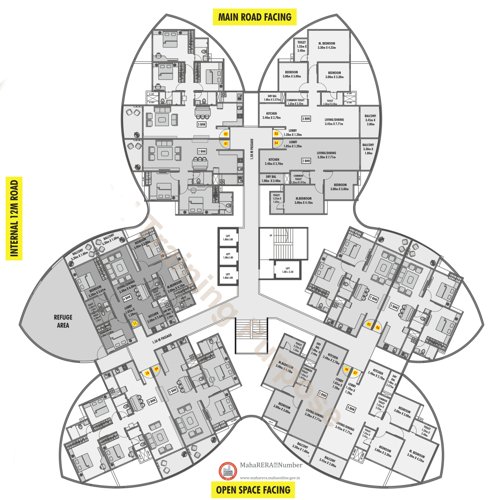  fairmont A Building Cluster Plan From 12th To 16th Floor