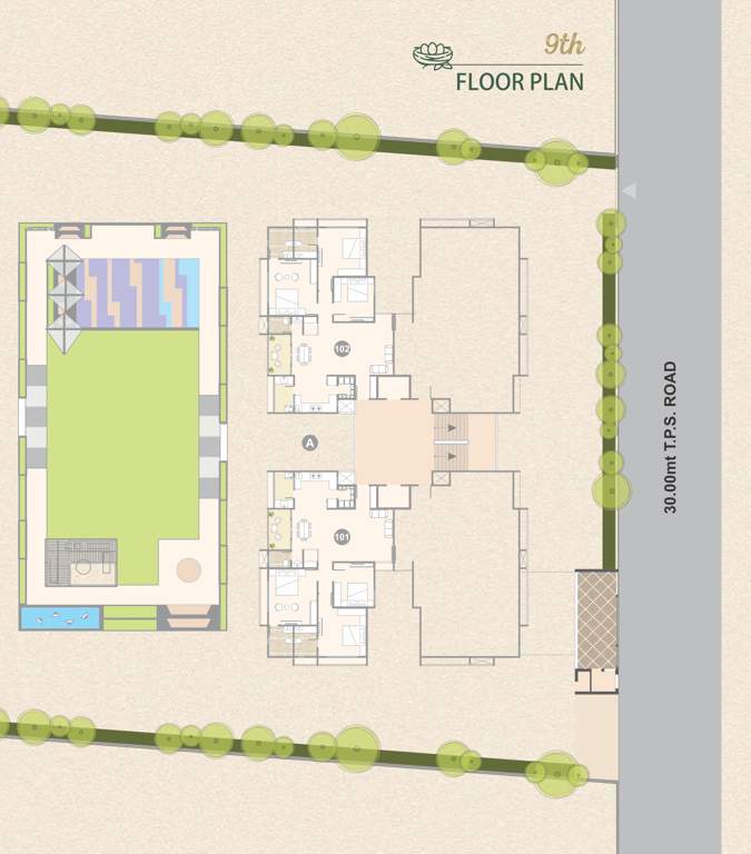  nest residency A Cluster Plan for 9th Floor