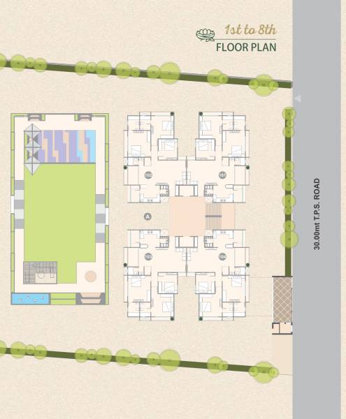  nest-residency A Cluster Plan from 1st to 8th Floor