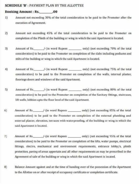 oeuvre-2 Construction Linked Payment (CLP) Payment Plan
