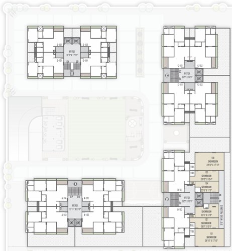  swam-sky Block A B C and D Cluster Plan for 1st Floor