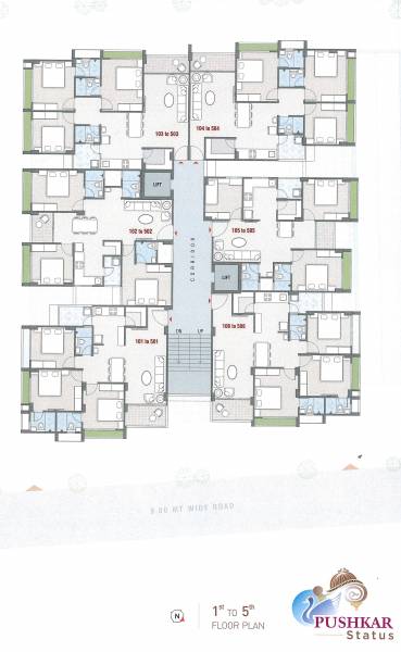  pushkar-status Pushkar Status Cluster Plan From 1st To 5th Floor