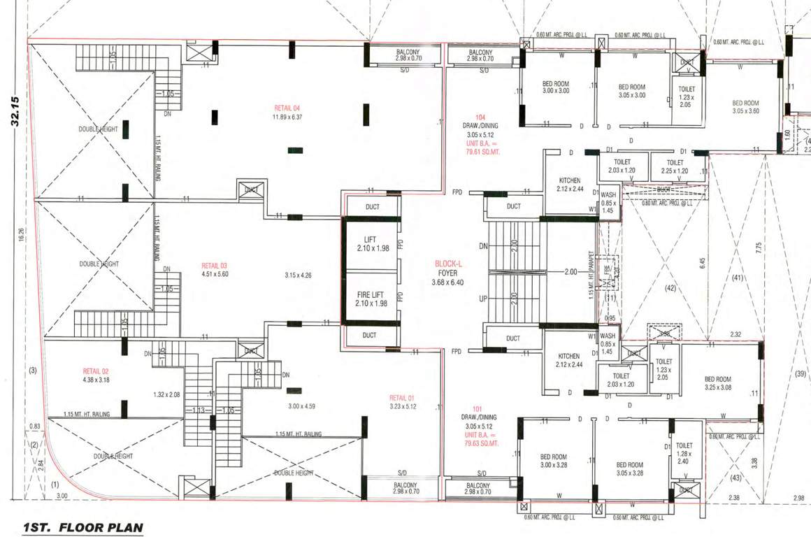  north enclave l block L block Cluster Plan for 1st Floor