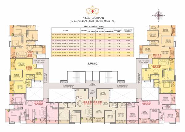  regalia Block A Cluster Plan For Typical Floor