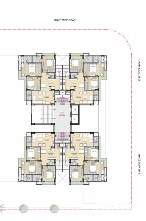  elite Block B Cluster Plan from 3rd to 12th Floor