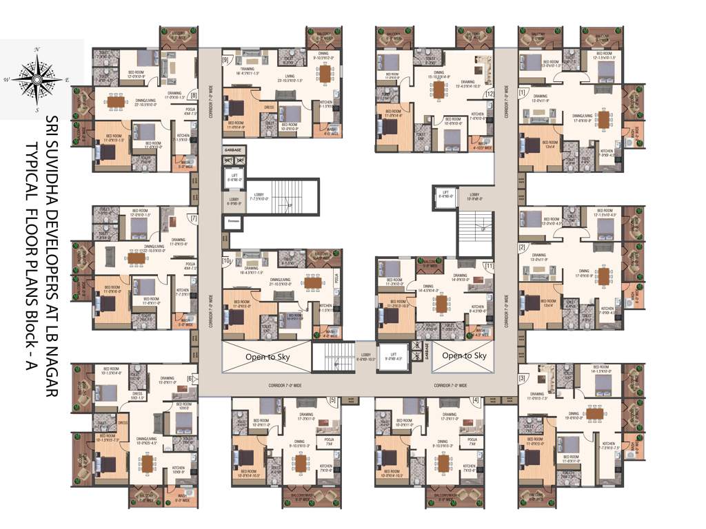  vantage kvs raju towers BLOCK   A Cluster Plan