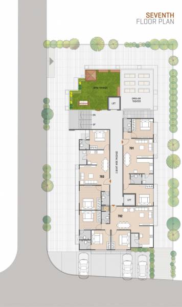  akshar-luxuria Tower-A Cluster Plan for 7th Floor